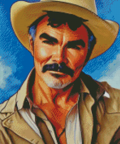 Burt Reynolds Cowboy Hat Diamond Painting