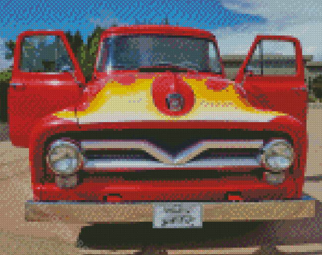 Classic 1955 Ford Pickup Truck Diamond Painting