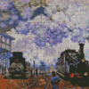 Claude Monet Arrival At Saint Lazare Station Diamond Painting