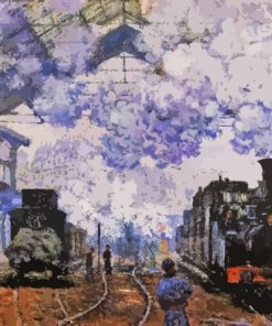 Claude Monet Arrival At Saint Lazare Station Diamond Painting