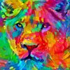 Colorful Lioness Art Diamond Painting