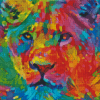 Colorful Lioness Art Diamond Painting