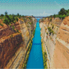 Corinth Canal Landscape Diamond Painting