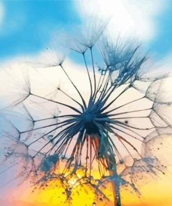 Dandelion Sunset Scene Diamond Painting