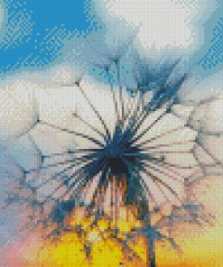 Dandelion Sunset Scene Diamond Painting