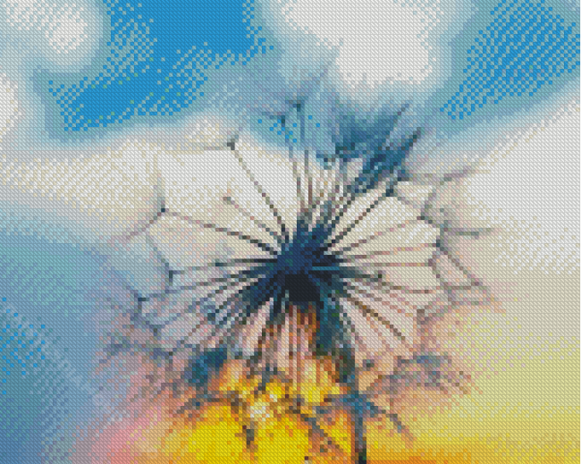 Dandelion Sunset Scene Diamond Painting