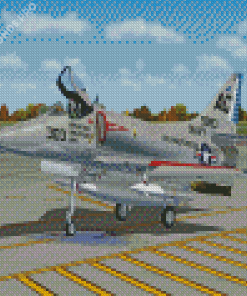 Douglas A4 Skyhawk Attack Aircraft Art Diamond Painting