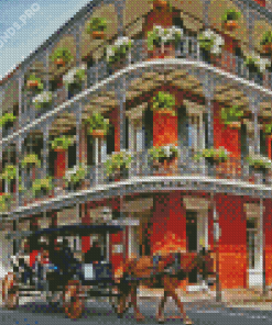 French Quarter New Orleans Building Diamond Painting