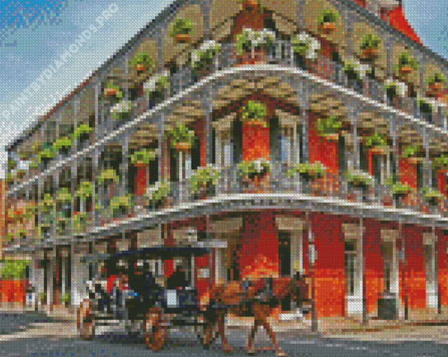 French Quarter New Orleans Building Diamond Painting