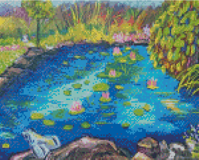 Garden Pond Diamond Painting