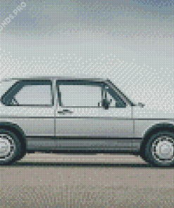 Grey Golf MK1 Car Diamond Painting