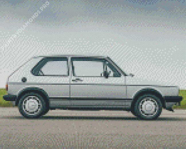 Grey Golf MK1 Car Diamond Painting