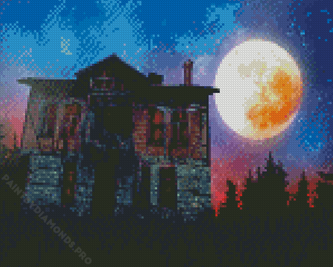 Halloween Haunted House Diamond Painting