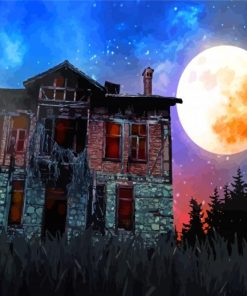 Halloween Haunted House Diamond Painting