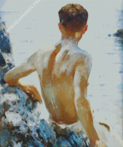 Henry Scott Tuke Beach Study Diamond Painting