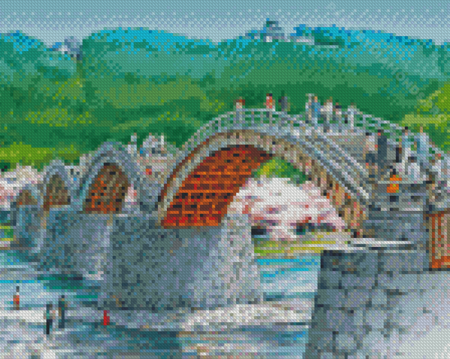 Kintai Bridge Diamond Painting