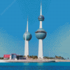 Kuwait Towers In Kuwait City Diamond Painting