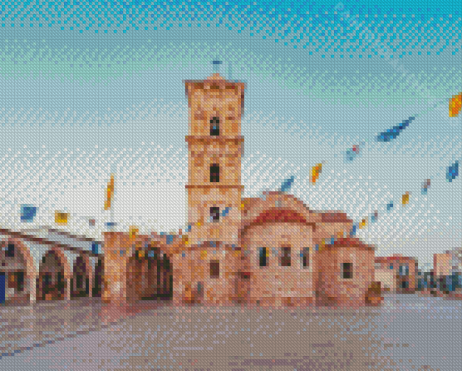 Larnaca City Church Diamond Painting