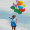 Little Black Girl With Balloon Diamond Painting