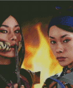 Mileena And Kitana Characters Diamond Painting