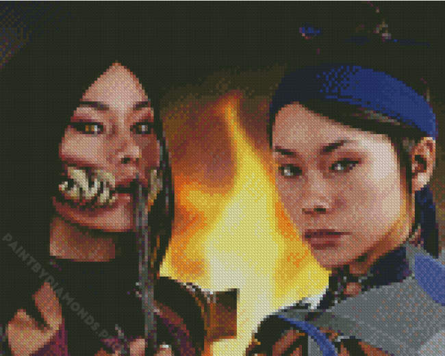 Mileena And Kitana Characters Diamond Painting