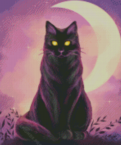 Moon Cat Diamond Painting