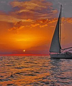 Night Sailing Seascape Diamond Painting