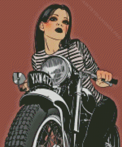 Pin Up Moto Diamond Painting