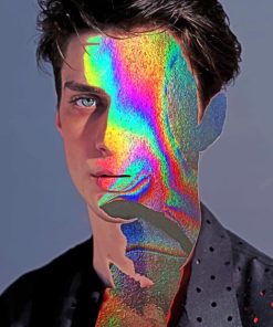 Rainbow Man Face Diamond Painting