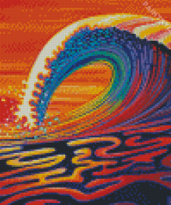 Rainbow Wave Diamond Painting