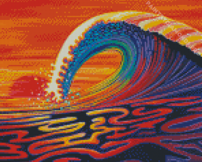 Rainbow Wave Diamond Painting