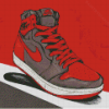 Red Black Air Jordan 1 Diamond Painting