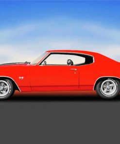 Red Chevy Chevelle Ss Car Diamond Painting