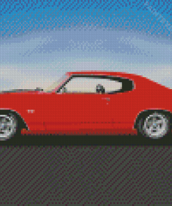 Red Chevy Chevelle Ss Car Diamond Painting