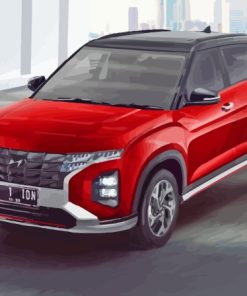 Red Creta Hyundai Diamond Painting