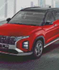 Red Creta Hyundai Diamond Painting