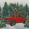 Red Farm Truck Diamond Painting