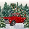 Red Farm Truck Diamond Painting