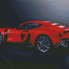 Red Ferrari F176 Sport Car Diamond Painting