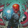 Red Skull Diamond Painting