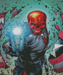 Red Skull Diamond Painting