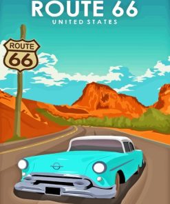 Retro Route 66 Diamond Painting