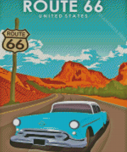 Retro Route 66 Diamond Painting