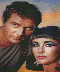 Richard Burto And Elizabeth Taylor Cleopatra Diamond Painting