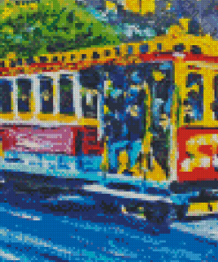 San Francisco Cable Car Art Diamond Painting