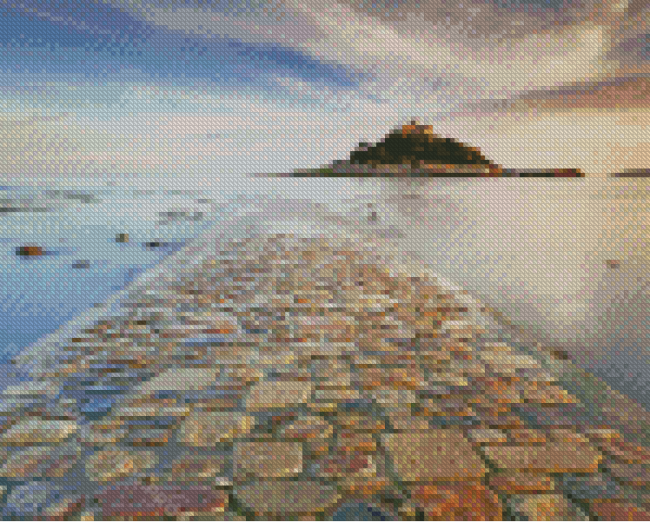 St Micheals Mount Island In England Diamond Painting