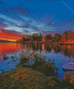 Sweden Rivers And Sunrises Diamond Painting