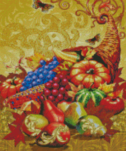 Thanksgiving Harvest Cornucopia Diamond Painting