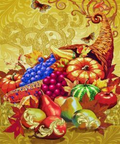 Thanksgiving Harvest Cornucopia Diamond Painting