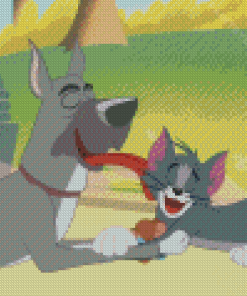 Tom And Jerry With Dog Diamond Painting